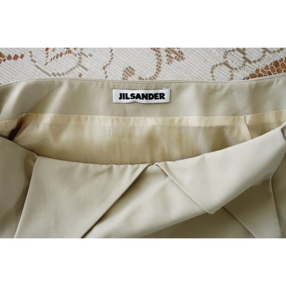 Jil Sander Beige Origami Pocket Straight Skirt 8 - Picture 4 of 5